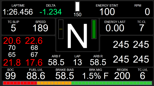 Ferrari 499P Dashboard Layout 1